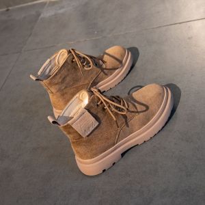 TOFASHIONS Non-slip Boots for Women Winter Boots for Women Korean Style Martin Boots Women Fashion Black Shoes for Women New Female