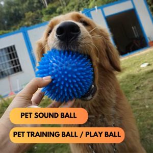 P31 Pet Toy squeaking dog ball TPR vocal molar training pointed pet ball spikey ball
