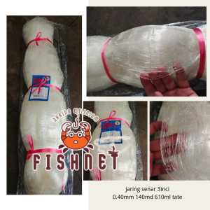jaring ikan 3inci 0.40mm 140md x 610ml tate