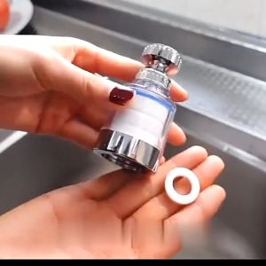 Kitchen Faucet Water Filter with 360° Rotation Pressurized Bubbler