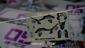 Decal stiker KLX 150 BF fullbody custom Motif Palm Tree