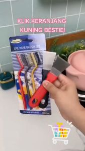 BELI 1 DAPAT 3 PCS !! Sikat Kawat Mini Set Anti Karat Kuningan Baja Nilon SERBAGUNA MERK BELTER