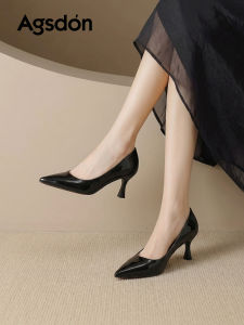 Agsdon | Pointed Toe Slim Heel Pumps