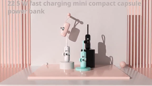 [SG STOCK]Mini Power Bank 20000mAh Fast Charging 22.5W With Cable Type-C Lightning Capsule Powerbank CCC Certified