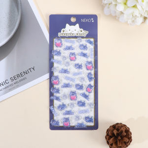 Bandai | Bộ Sticker Hoạt Hình Mèo Dễ Thương Sticker Bong Bóng Pha Lê Zhenxin Trang Trí DIY Trang Trí Sổ Tay Vật Liệu Trang Trí Thú Cưng 15mm