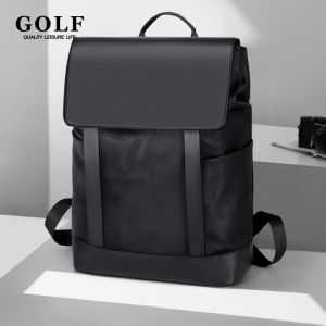 GOLF QUALITY Backpack Men Black Laptop Backpack 16 inch Slim Nylon Business Office Bags Stylish Man Back Pack Waterproof