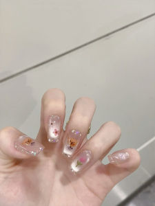 Nhựa Móng Tay Thủ Công Dễ Thương Mới Cho Mùa Hè Có Thể Tháo Rời Chống Thấm Nước Hình Mắt Gấu Trúc Nhỏ Có Hiệu Ứng Trắng