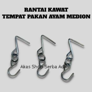 Paket isi 10 pcs Rantai Kawat - Sparepart Tempat Pakan Ransum Ayam Medion