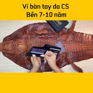 [FREE SHIP] Ví da cá sấu thật 100% Nguyên bàn tay cá sấu thể hiện đẳng cấp