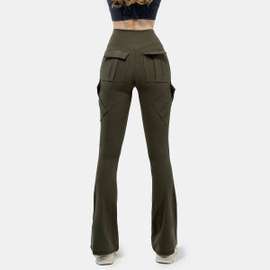 กางเกงโยคะเอวสูงทรงหลวม กางเกงขายาวทรงหลวมแบบใหม่ ทรงเข้ารูป ทรงเข้ารูป ทรงขากระบอกเล็ก กางเกงขายาวสำหรับออกกำลังกาย