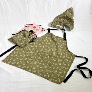 Home Use Apron Artistic Style Multi-Options Waterproof Oilproof Dirtproof Medium Size (140-160 Lbs) for Household Cleaning