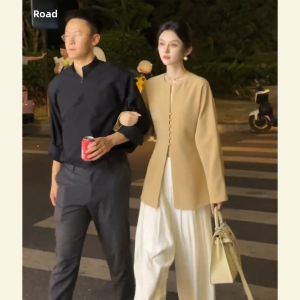 SHANGSHA | Unique Chinese Style Yellow Blazer