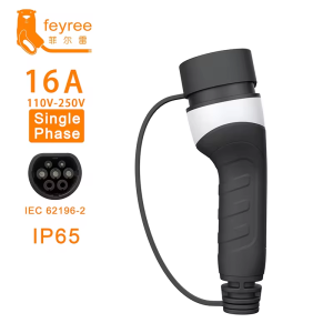 feyree (菲尔雷) | Feyree EV Charger Type2 Plug Adapter 16A 32A Female Car Side IEC62196-2 Convertor 1 Phase 3 Phase for Electric Vehicle Car