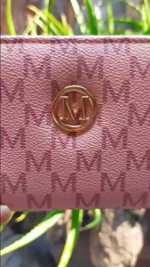 Dompet Panjang Demelza Slot Motif WA1173P3 Pink Lengkap Wanita Elegan Tebal Kulit 2 Resleting