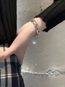 Van Lado Titanium Steel Bracelet for Women Summer INS Niche Design Double Layer Stacked Multiple Layers Casual Hip Hop Jewelry for Men Trendy