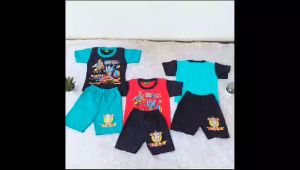 Setelan anak karakter Ultraman merek LESSON  1- 3 Tahun