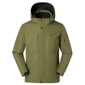 Jeep | Jeep Outdoor Mens Lightweight Waterproof Breathable Windproof Fleece Lined Detachable Hooded Hiking Jacket Spring Autumn