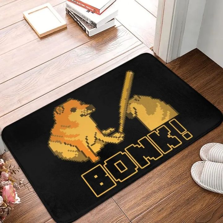 Cheems Bonk Meme Pixel Art Chống Trơn Trượt ADSC0012 Cho Nhà Bếp Phòng Tắm Phòng Ngủ Phong Cách Hiện Đại Lối Vào Thảm Thảm Chống Thấm Nước Chống Vi Khuẩn