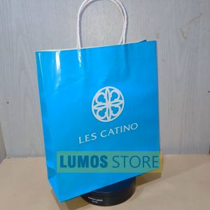 Paper Bag Kado Les Catino Premium Biru Storage Bag