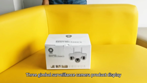 V380 Pro กล้องวงจรปิด 3 เลนส์ 12MP 360° PTZ ตามอัตโนมัติ 3หน้าจอพร้อมกัน IP67 กันน้ำ กลางคืนสี WiFi