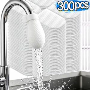150Pcs Sink Faucet Filter Bag with Fixed Straps Replacement Faucet Filter Cotton Splash-Proof Tap Cartridge Mesh Pouch Kitchen Sink Tap Water Filter Bags