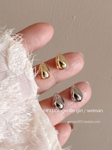 Salt Series Small Waterdrop Elegant Spring Summer Mosquito Coil Ear Clip Stud Earrings Fashionable Dainty Feminine Jewelry