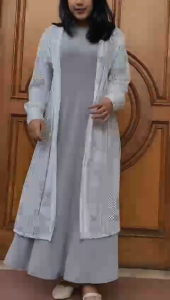 Zolfayyu Long Outer Cardigan Premium Brukat Panjang Wanita