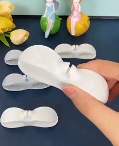 5Pcs Klip Penggulung Kabel Tempel Serbaguna Pelindung Cable Gantungan Kabel Cord Holder Dapur Gantungan Hook / Pc Computer Usb Cable Holder