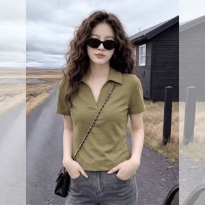 DVDK | V-Neck Slimming Casual T-shirt