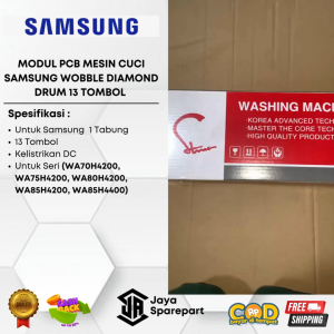 Modul PCB Mesin Cuci Samsung WOBBLE Diamond Drum 13 Tombol WA70H4200 WA75H4200 WA80H4200 WA85H4200 WA85H4400