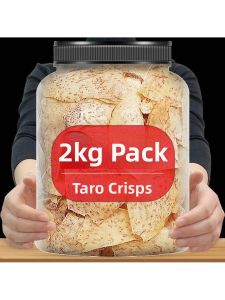 Non-Fried Original Cut Crispy Taro Chips Salt and Pepper Snacks