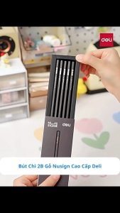 Colorlady - Bút chì gỗ 2B thân lục giác màu đen NST22 cây bút chì tập viết học sinh phác thảo bản vẽ mỹ thuật