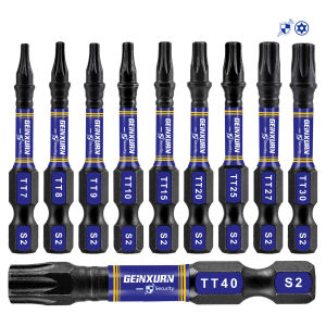 Geinxurn Security Torx Screwdriver Bit Set TT7-TT40 Magnetic Torx Head Insert Bits with Impact Magnetic Bit Holder