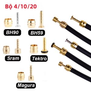 Bộ Đầu Phanh Xe Đạp Leo Núi 4/10/20 Chiếc Tương Thích SHIMANO SRAM MAGURA TEKTRO Kim Dầu Cho Ống Phanh Khớp Nối Nối Dài