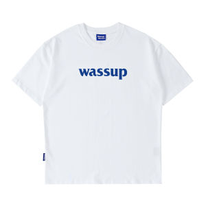เสื้อยืดแขนสั้นผู้ชาย WASSUP สไตล์ฮิปฮอป สวมใส่สบาย คอกลม ทรงหลวม ระบายอากาศได้ดี เสื้อผ้าทำงาน สวมใส่สบาย ฤดูร้อน 2025