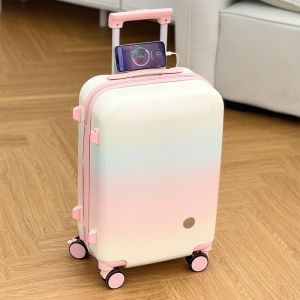 20-Inch Check-In Luggage High Aesthetic Value Large Capacity Travel Suitcase Password Lock Womens Style Fashion Trend Summer 2024