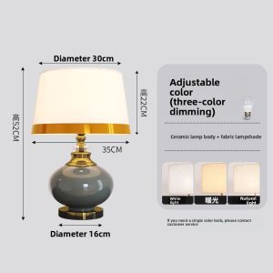 Abotu | Decorative Ceramic Table Lamp for Bedroom Living Room Study