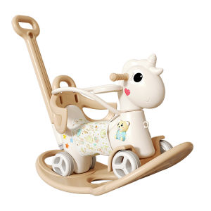 KIUMO | 2-in-1 Rocking Horse Wooden Toy for Baby