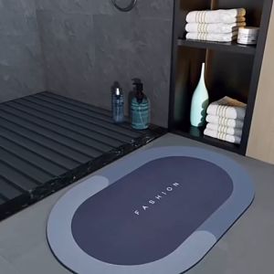 Diatomite Floor Mat Superb Absorbent Floor Mat Fast Dry Anti-Slip Bathroom Kitchen Mat