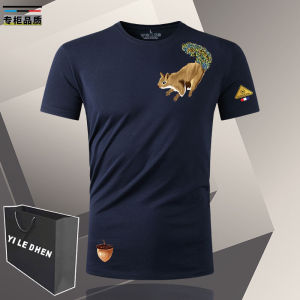 Fashionable Rooster Short Sleeve T-Shirt Mens Summer Ice Silk Modal Loose Large Size round Neck Casual Short Sleeve Top