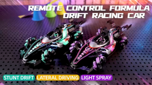 Kids F1 Equation RC Stunt Car 360° Spin Drift Gesture Control with Spray and Lights 4WD RC Car Toy
