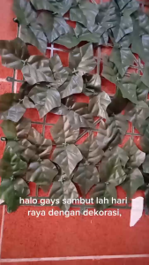 Daun Anggur Dinding 1-3m Rambat Roll Rumput Pagar Tanaman Plastik Ivy Srigading Artificial Gulungan 1m 2m 3m