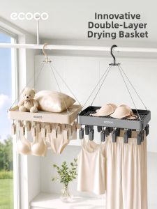 ecoco | Anti-Wind Traceless Socks and Underwear Drying Rack