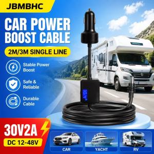 JBMBHC Plug Play Starlink Mini Power Cable 12V-48V Step Up 30V 2A Waterproof DC Charger 2M 3M For Car RV Boat Travel