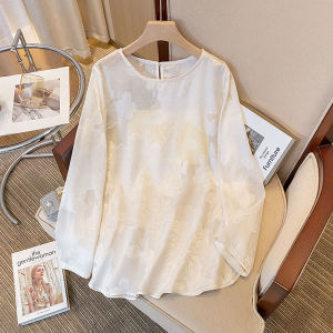 AIYITI | Áo Blouse Họa Tiết Jacquard Phong Cách Cổ Điển Trung Quốc Giúp Giảm Béo & Che Khuyết Điểm Vùng Bụng