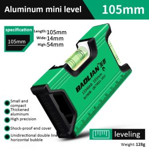 100-200MM Mini Bubble Levels Magnetic Pocket Level Gradienter Bubble Level High Precision Aluminum Construction Leveling Tool