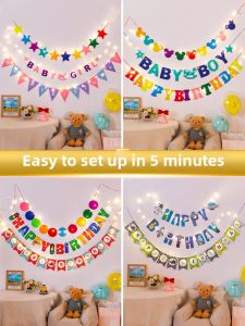 HUAFANGXISHI | Childrens Birthday Decoration Background Wall