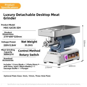 MAIDACHU | Automatic Stainless Steel Meat Grinder and Sausage Stuffer