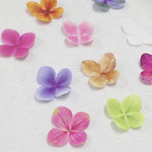 50/100/200Pcs 4.5cm Silk Artificial Hydrangea Flowers Petal Fake Flower for Home Room Decor Wedding Decoration Party Supplies
