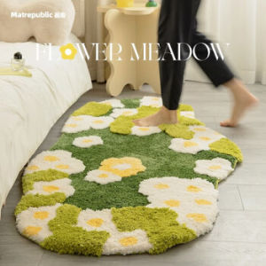 Adorable Dog Plush Carpet Bedroom Bathroom Anti-Slip Water Absorbent Girls Rug Tufting Home Decorative Floor Mat Animal Pattern